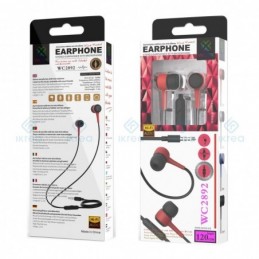 AURICULAR WOOX WC2892 CON MICRO ROJO