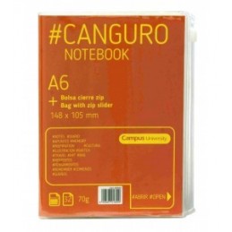 LIBRETA A6 CANGURO 70GR 32H RAYADO HORIZ. SURTIDOS