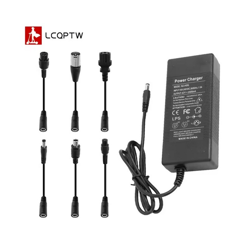 CARGADOR 42V 2AMP 6 CLAVIJAS PARA PATINETE ELECTRI