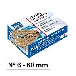 GOMAS ELASTICAS (ARILLOS CAUCHO) 100GR NUMERO 6