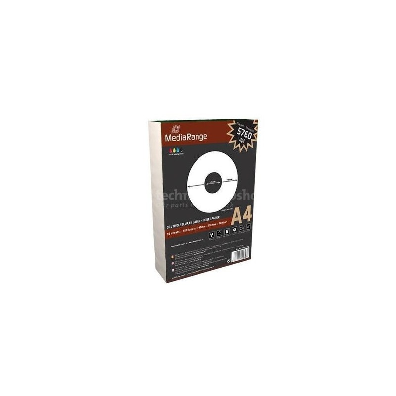 ETIQUETAS PARA CD/DVD/BLURAY 15/118MM MATE