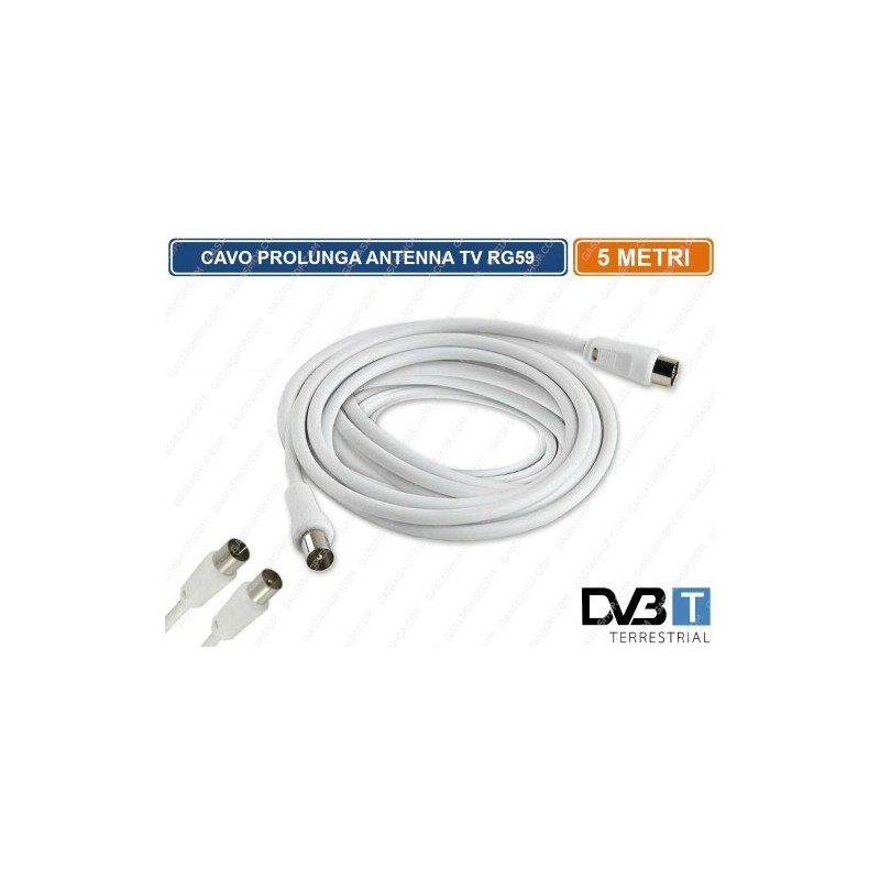 CABLE ANTENA MACHO/HEMBRA 5M