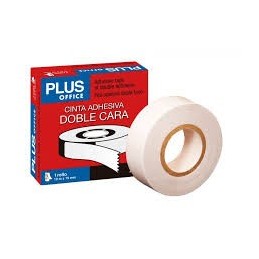 CINTA ADHESIVA PLUS DOBLE CARA 19x10M