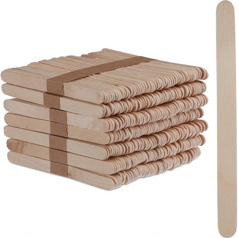 PALILLOS MADERA NATURAL PLANOS 15x1.8CM (50UDS)