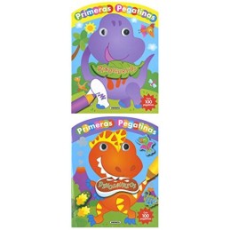 DINOSAURIOS CON OJOS Y PEGATINAS (2 TITULOS)