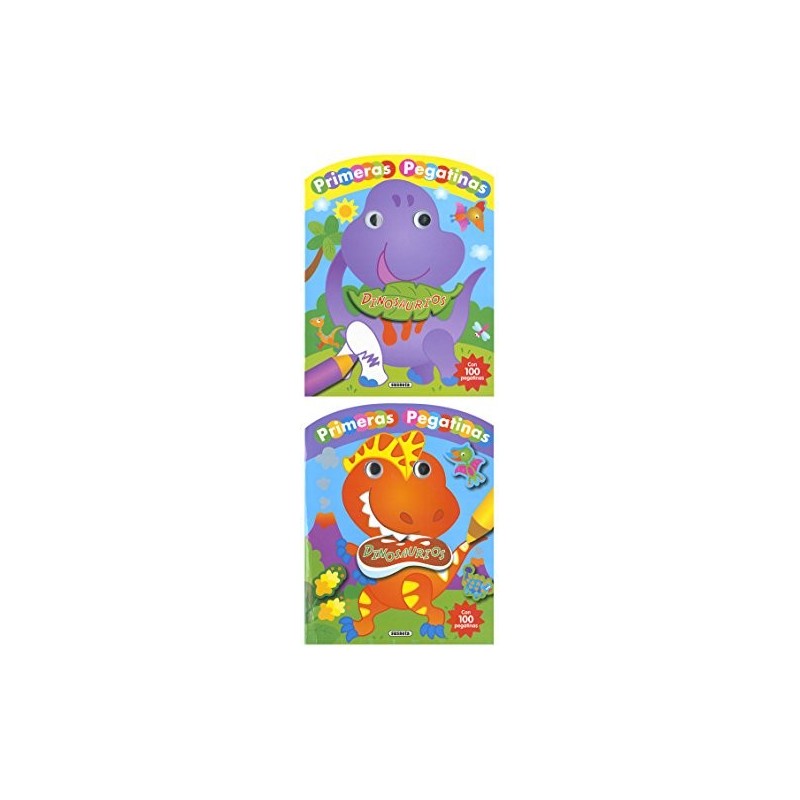 DINOSAURIOS CON OJOS Y PEGATINAS (2 TITULOS)