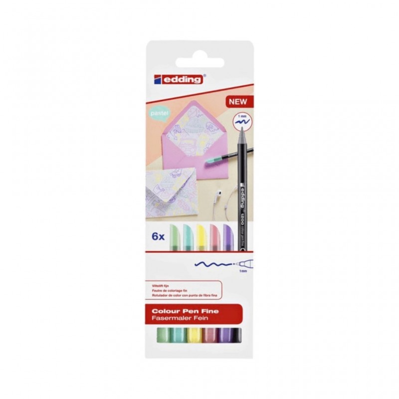 ROTULADOR EDDING 1200 PASTEL/6UDS