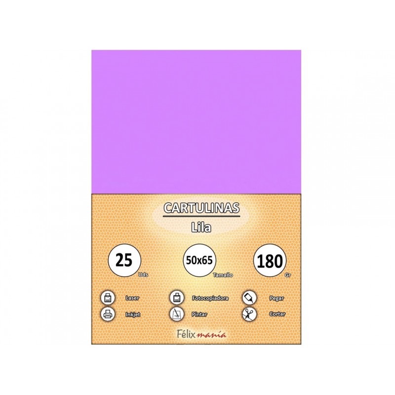 CARTULINA 180GR 50x65 25H LILA
