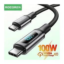 CABLE USB C 3.0 CON LED GRIS