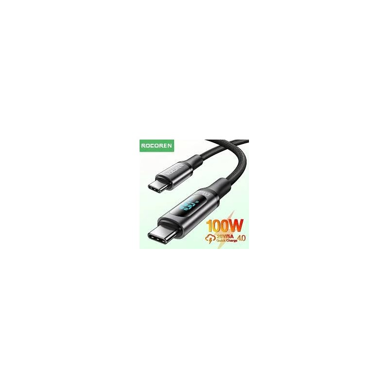 CABLE USB C 3.0 CON LED GRIS