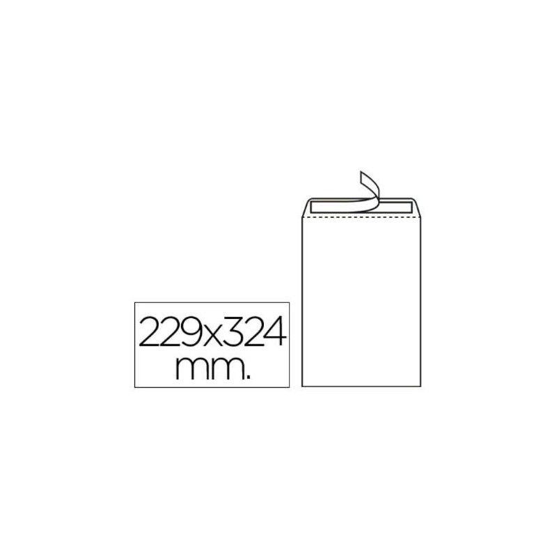 SOBRE LIDERPAPEL BOLSA N.8 BLANCO 229x324mm TIRA