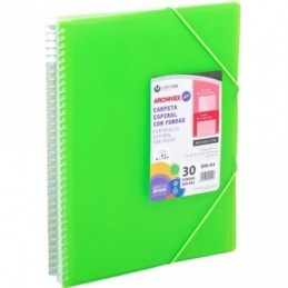 CARPETA DESCOM FUNDAS ESPIRAL 30H VERDE