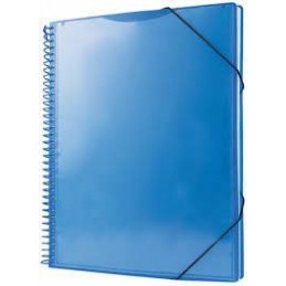 CARPETA DESCOM FUNDAS ESPIRAL 20H AZUL
