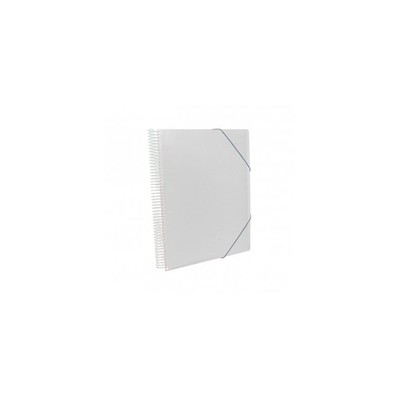 CARPETA DESCOM FUNDAS ESPIRAL 20H TRANSPARENTE