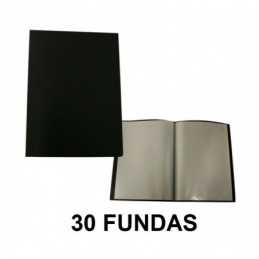 CARPETA DE 30 FUNDAS FLEXIBLE A4 NEGRO