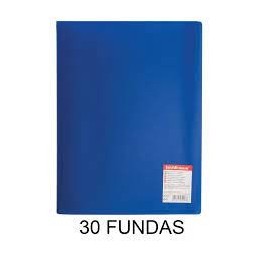 CARPETA DE 20 FUNDAS FLEXIBLE A4 AZUL