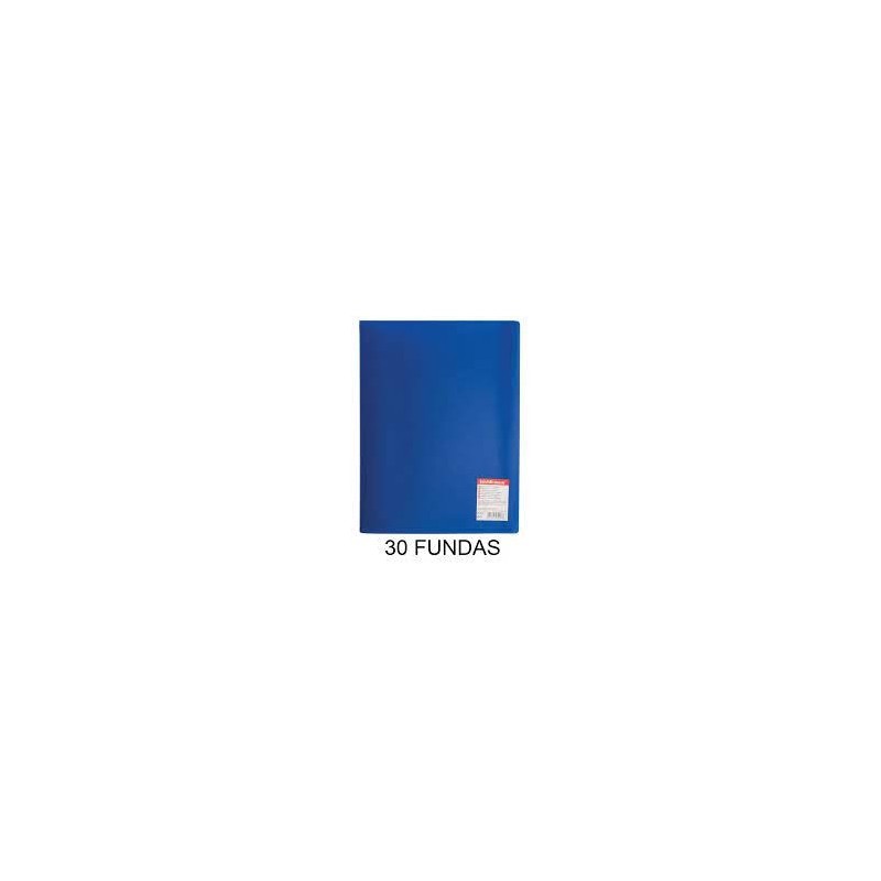 CARPETA DE 20 FUNDAS FLEXIBLE A4 AZUL