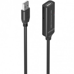 CABLE ACTIVO USB 2.0 AISENS MACHO HEMBRA NEGRO 10M