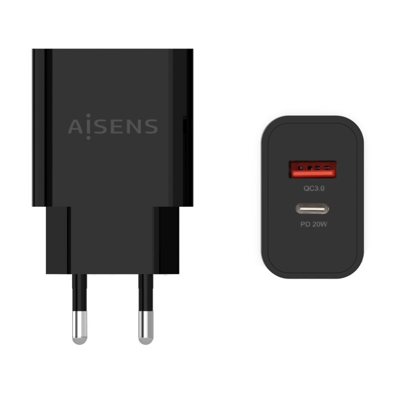 CARGADOR DE PARED AISENS 1 USB / 1USB C / 20W