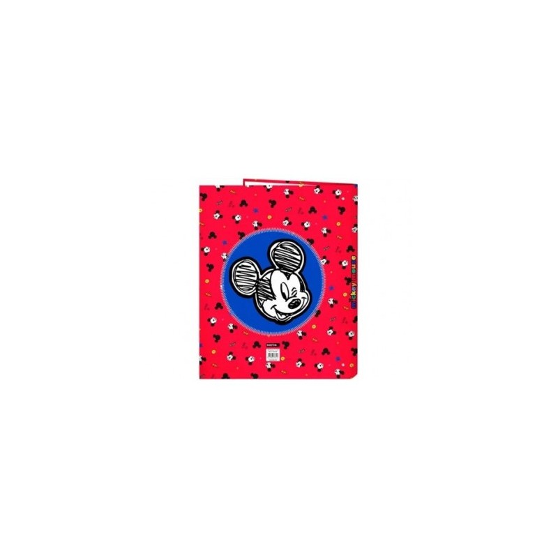 CARPETA CARTON FOLIO 4 ANILLAS MIXTAS MICKEY MOUSE