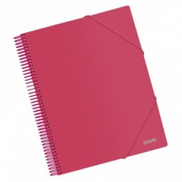 CARPETA DESCOM FUNDAS ESPIRAL 20H ROJO