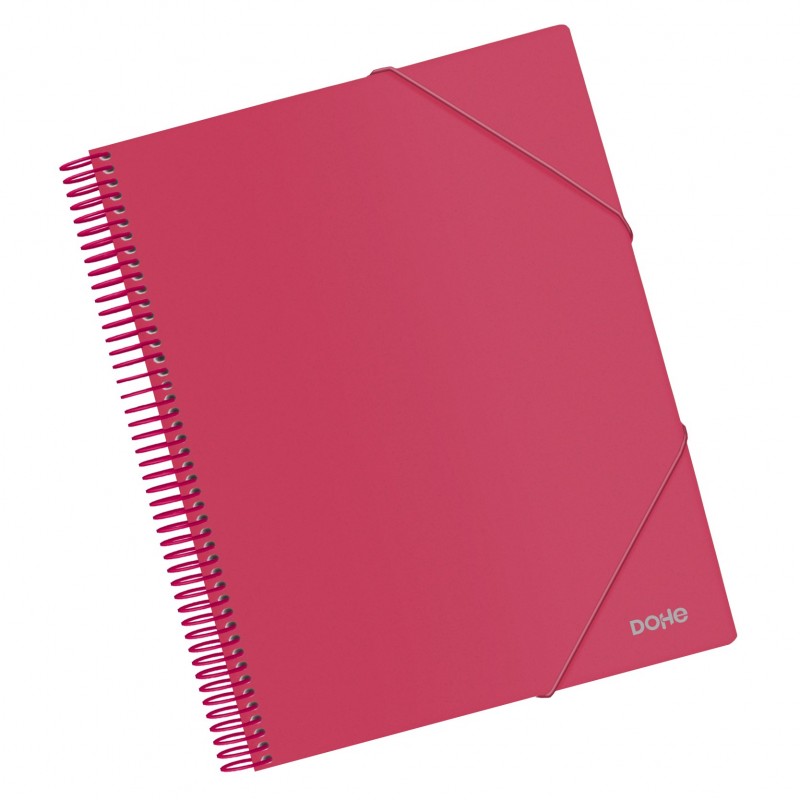 CARPETA DESCOM FUNDAS ESPIRAL 20H ROJO