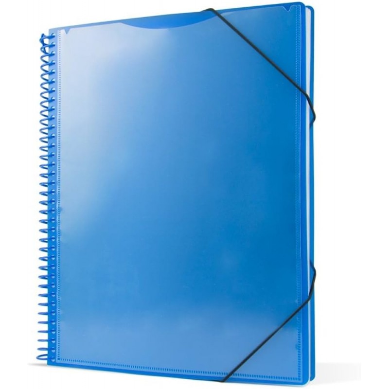 CARPETA DESCOM FUNDAS ESPIRAL 50H AZUL