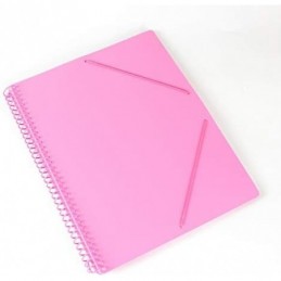 CARPETA DESCOM FUNDAS ESPIRAL 60H ROSA
