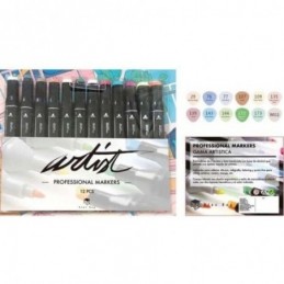 ESTUCHE 12 ROTULADORES GAMA ARTIST COLORES PASTEL