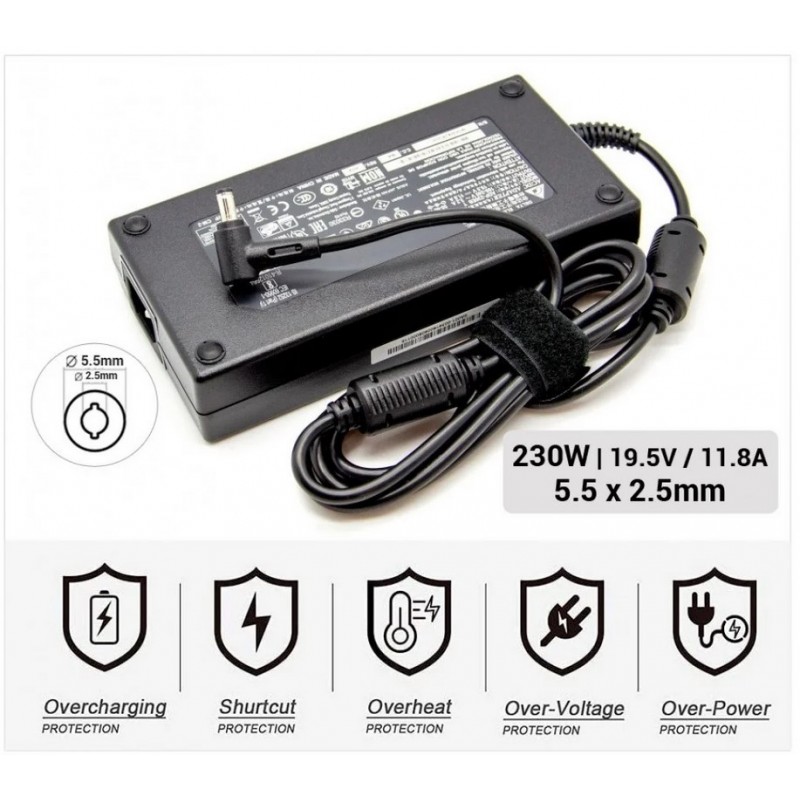 CARGADOR ASUS 19V 11.8AMP 5.5x2.5MM 230W