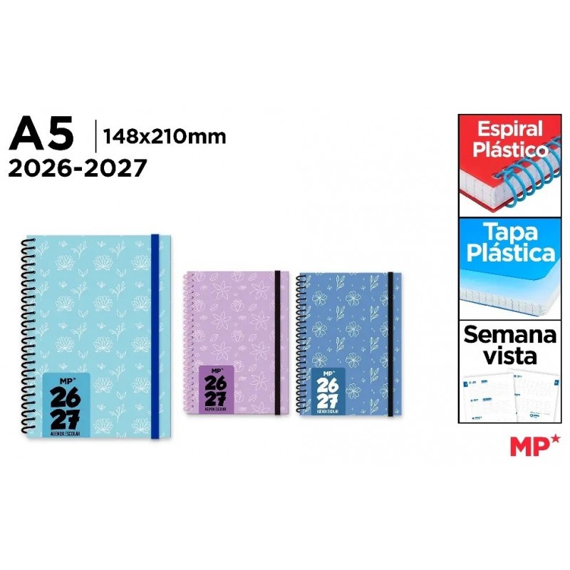 AGENDA ESCOLAR A5 SEMANA VISTA PP 26 27