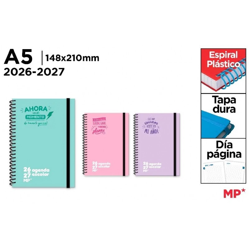 AGENDAS ESCOLAR A5 DIA PAGINA TD 26 27
