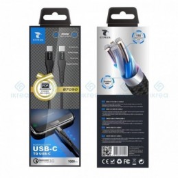 LT PLUS B7090 CABLE TIPO C A C 3AMP 1MT NEGRO