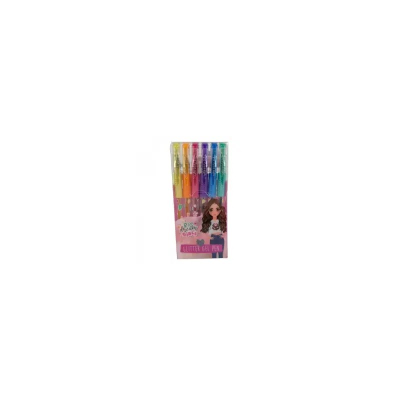 BOLIGRAFOS PURPURINA 6 COLORES