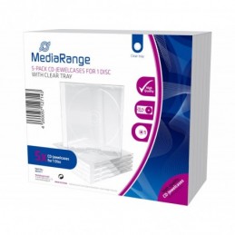 MEDIARANGE CAJA CD JEWEL TRANSPARENTE 5UDS