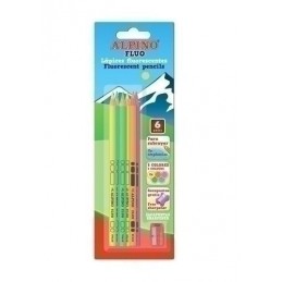 BLISTER 6 LAPICES MARCADORS ALPINO FLUORESCENTES