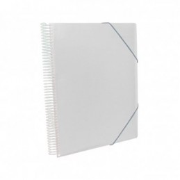 CARPETA DESCOM FUNDAS ESPIRAL 20H TRANSPARENTE