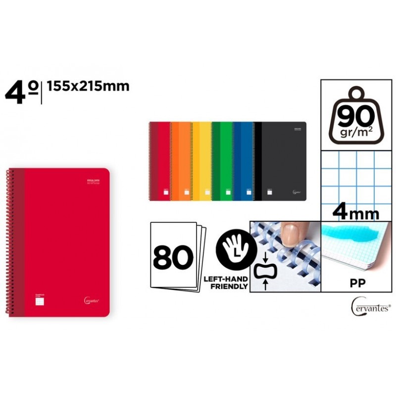 CUADERNO ESP BLANDA CUARTO 4X4 80H 90GR