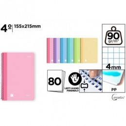 CUADERNO ESP BLANDA CUARTO 4X4 80H 90GR