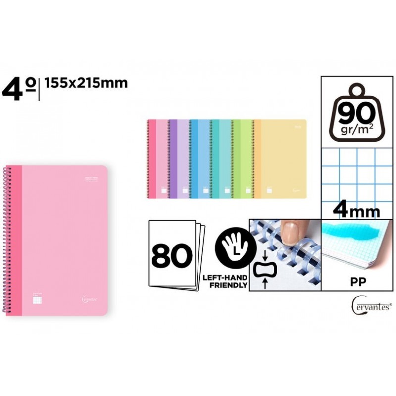 CUADERNO ESP BLANDA CUARTO 4X4 80H 90GR