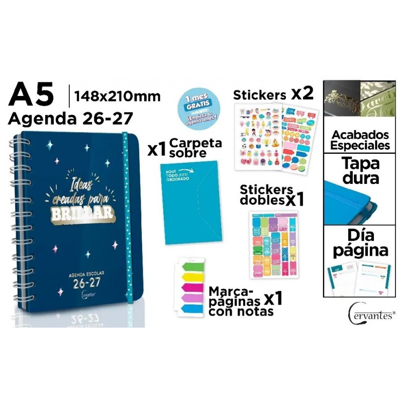 AGENDAS ESCOLAR A5 DIA PAGINA TD 26 27