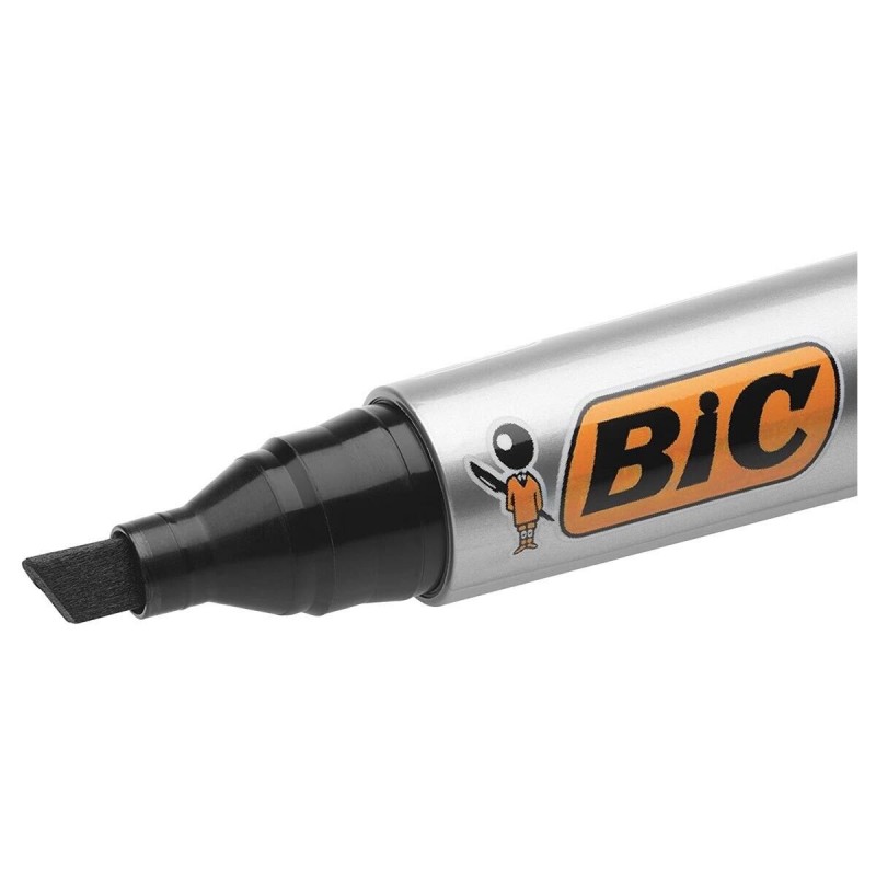 ROTULADOR BIC PERMANENTE BISELADO NEGRO ECOLUITONS