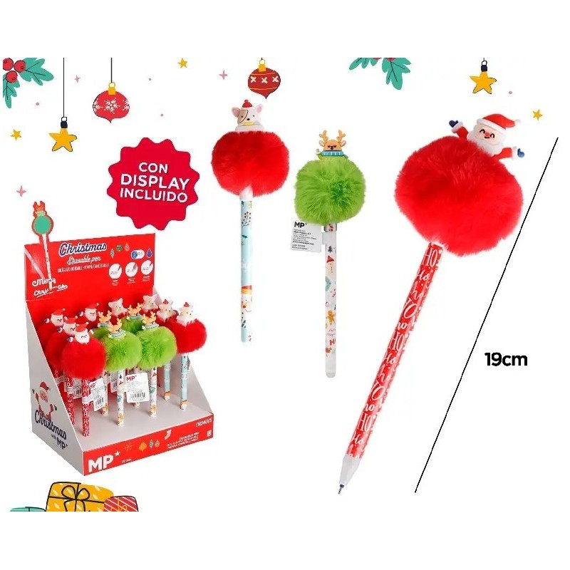 BOLIGRAFO BORRABLE NAVIDEÑOS