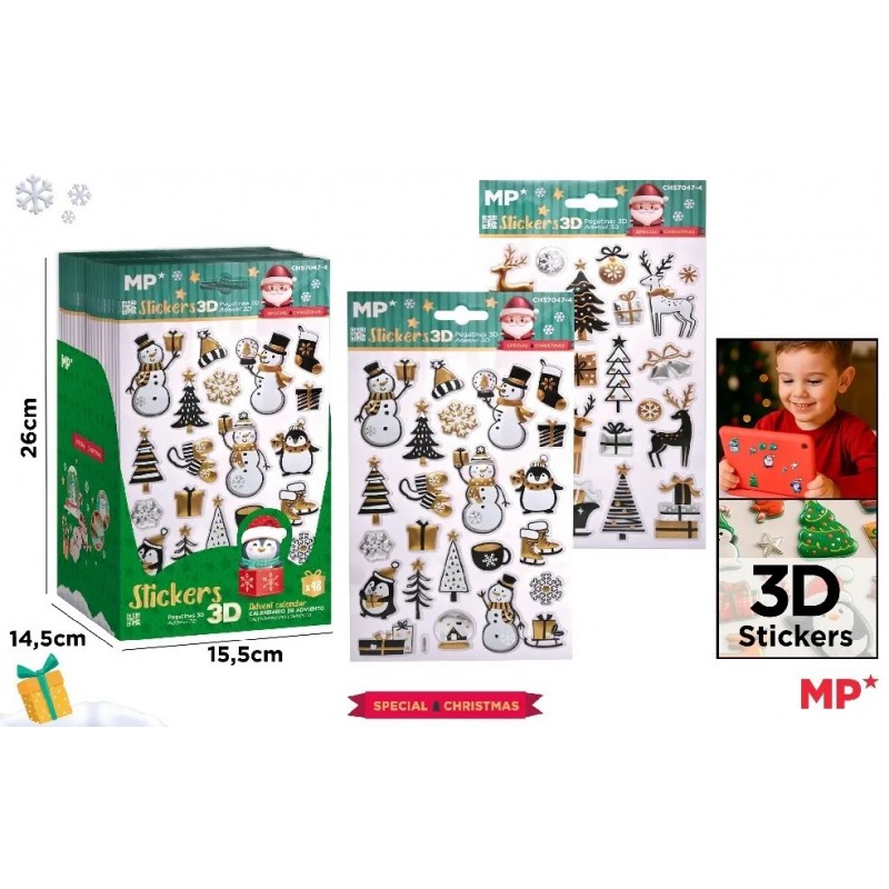 PEGATINAS DE NAVIDAD 3D