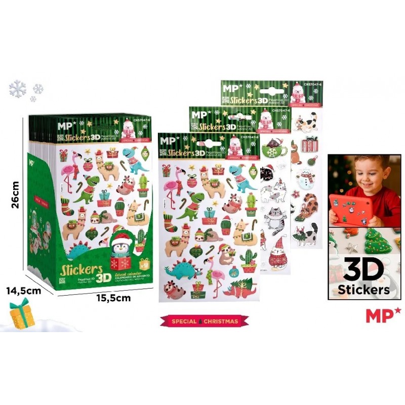PEGATINAS DE NAVIDAD 3D