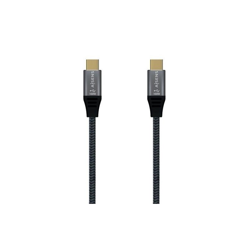 CABLE USB C USB C 2.0 2MTS AISENS 100W GRIS