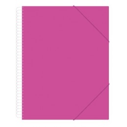 CARPETA DESCOM FUNDAS ESPIRAL 30H ROSA