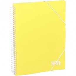 CARPETA DESCOM FUNDAS ESPIRAL 40H AMARILLO
