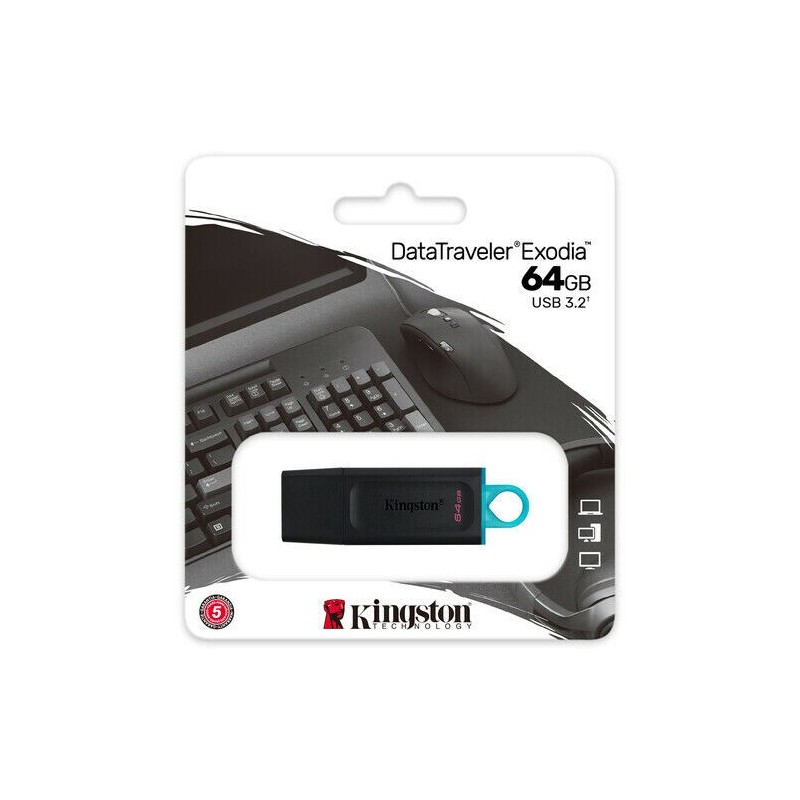 PENDRIVE 64GB KINGSTON DATA TRAVELER EXODIA USB3.2