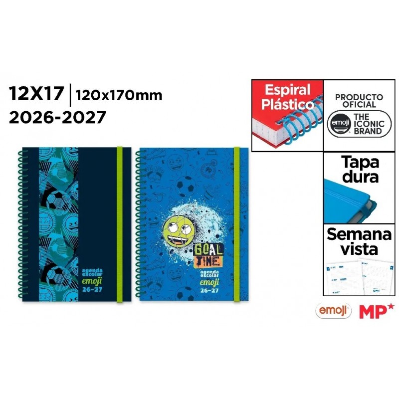 AGENDA ESCOLAR 12x17  SEMANA VISTA TD 26 27